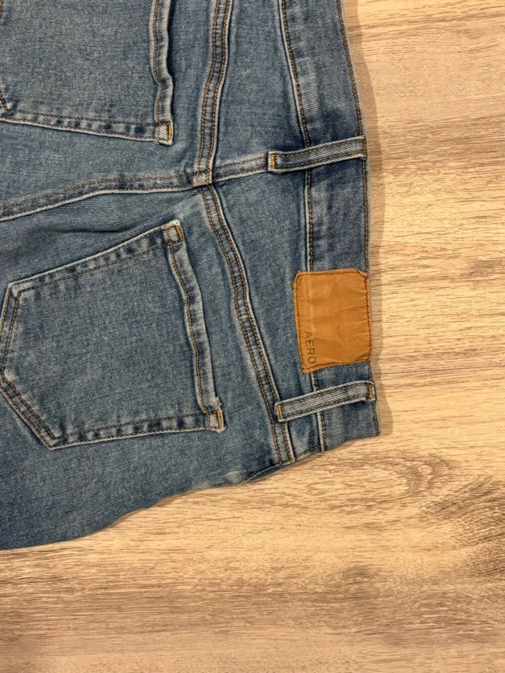 Aéropostale High-Rise Distressed Cuffed Denim Shorts Size 2